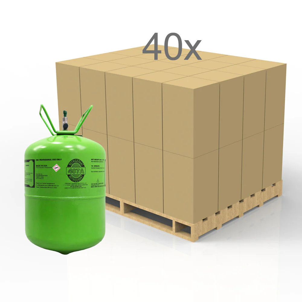 R407A Refrigerant 25 LBS FULL PALLET (40 Cylinders)